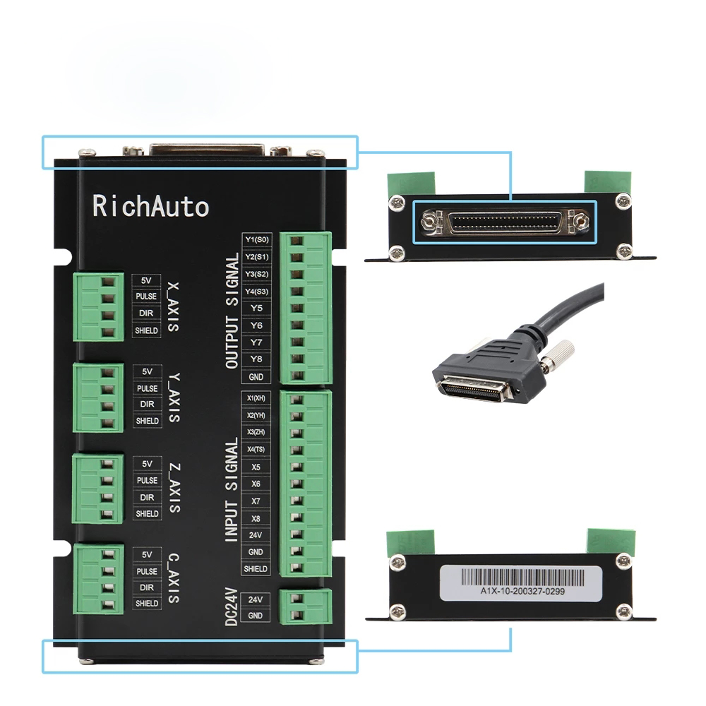 Versione inglese del controller RichAuto DSP A11 DSP utilizzata per la macchina del router di CNC