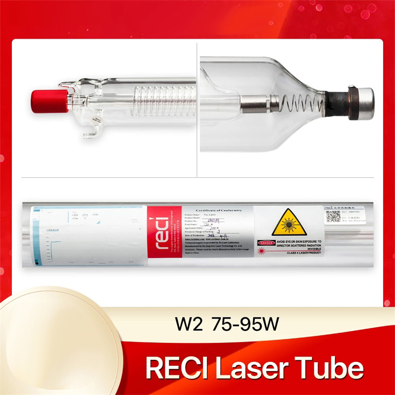  Reci W2/T2 90W-100W CO2 Laser Tube Scatola di legno Imballaggio Macchina da taglio per incisione laser CO2 