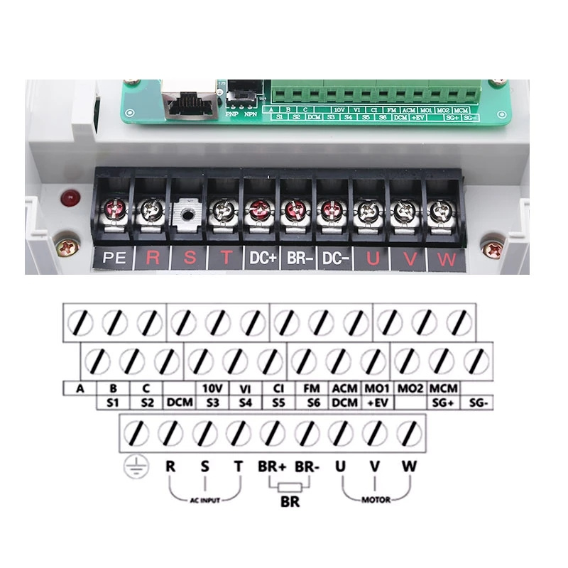 FULING Inverter VFD 3.7 KW 220V 380V Azionamento a frequenza variabile 7A Corrente, controllo della velocità del motore del mandrino della fresatrice CNC