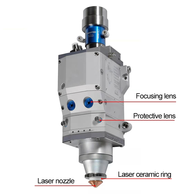 Diametro della testa di taglio laser in fibra 32 mm più ugello per saldatrice CNC diametro singolo e doppio strato 0,8-6,0 filettatura 14 mm