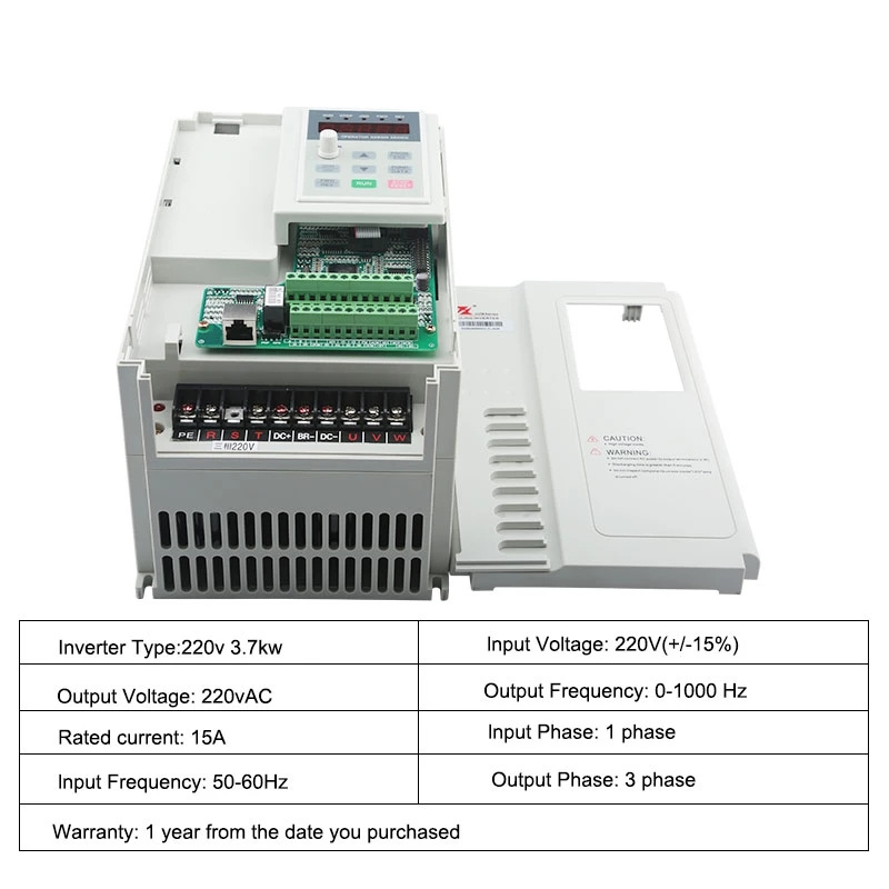 FULING Inverter VFD 3.7 KW 220V 380V Azionamento a frequenza variabile 7A Corrente, controllo della velocità del motore del mandrino della fresatrice CNC